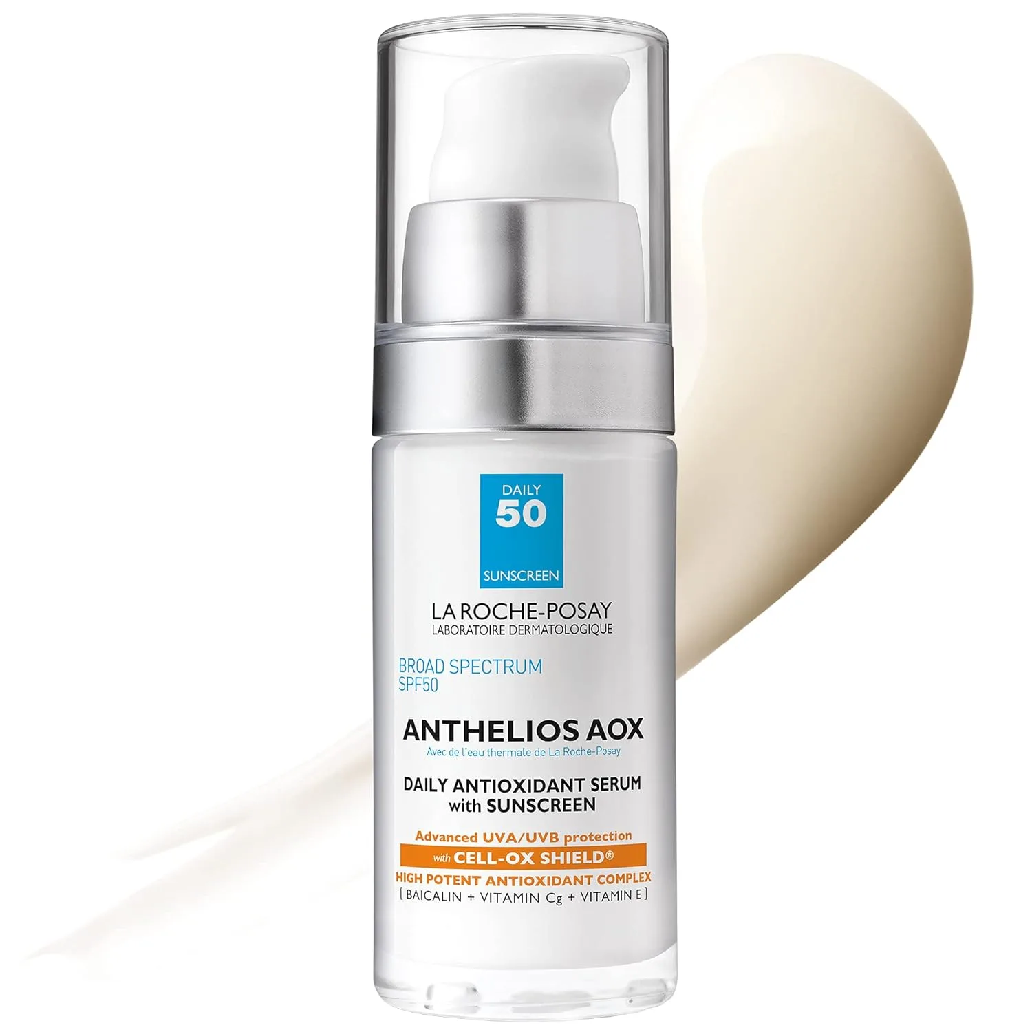 La Roche-Posay Anthelios AOX Daily Antioxidant Serum с SPF, увлажняющий крем для лица с солнцезащитным фильтром и витаминами C и E, безмасляный солнцезащитный крем для чувствительной кожи