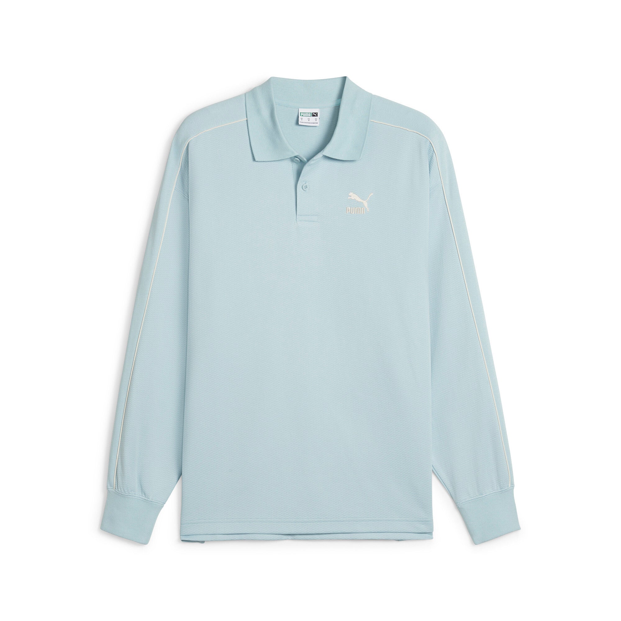 

Мужская рубашка-поло PUMA T7 Crew, цвет turquoise surf