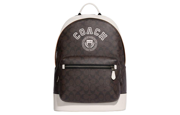 

COACH Рюкзак West Cow Leather, мужской, цвета красного дерева и мелового белого