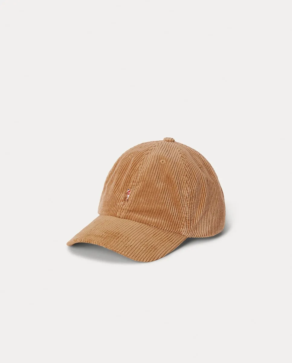 

Детская хлопковая кепка с вышитой лошадью Polo Ralph Lauren, песочный