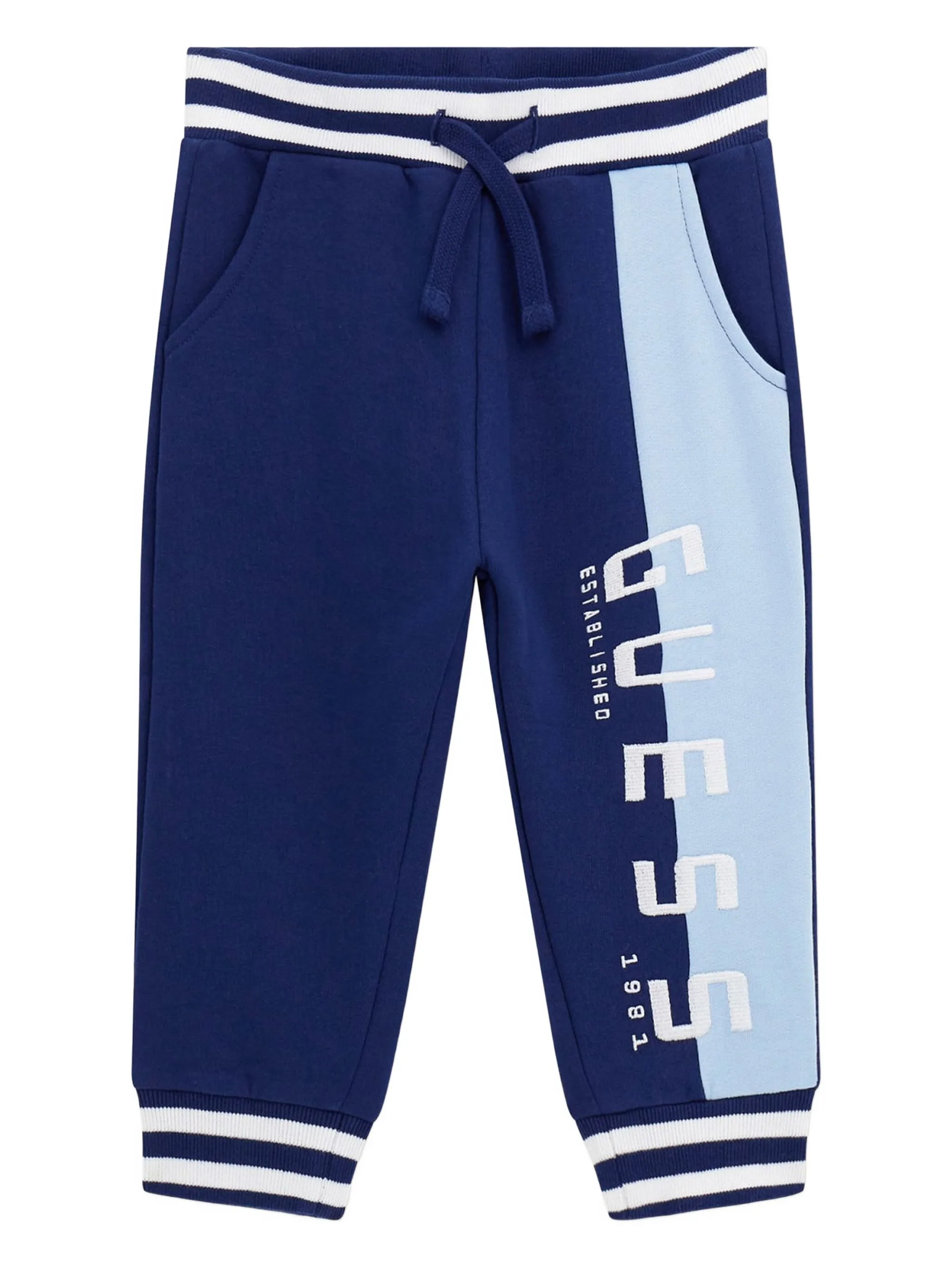 

Спортивные брюки с кулиской и вставками Guess Kids, синий