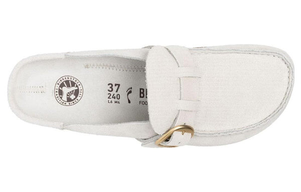 Тапочки buckley suede leather embossed corduroy narrow fit 'antique white' Birkenstock, белый — фото 3