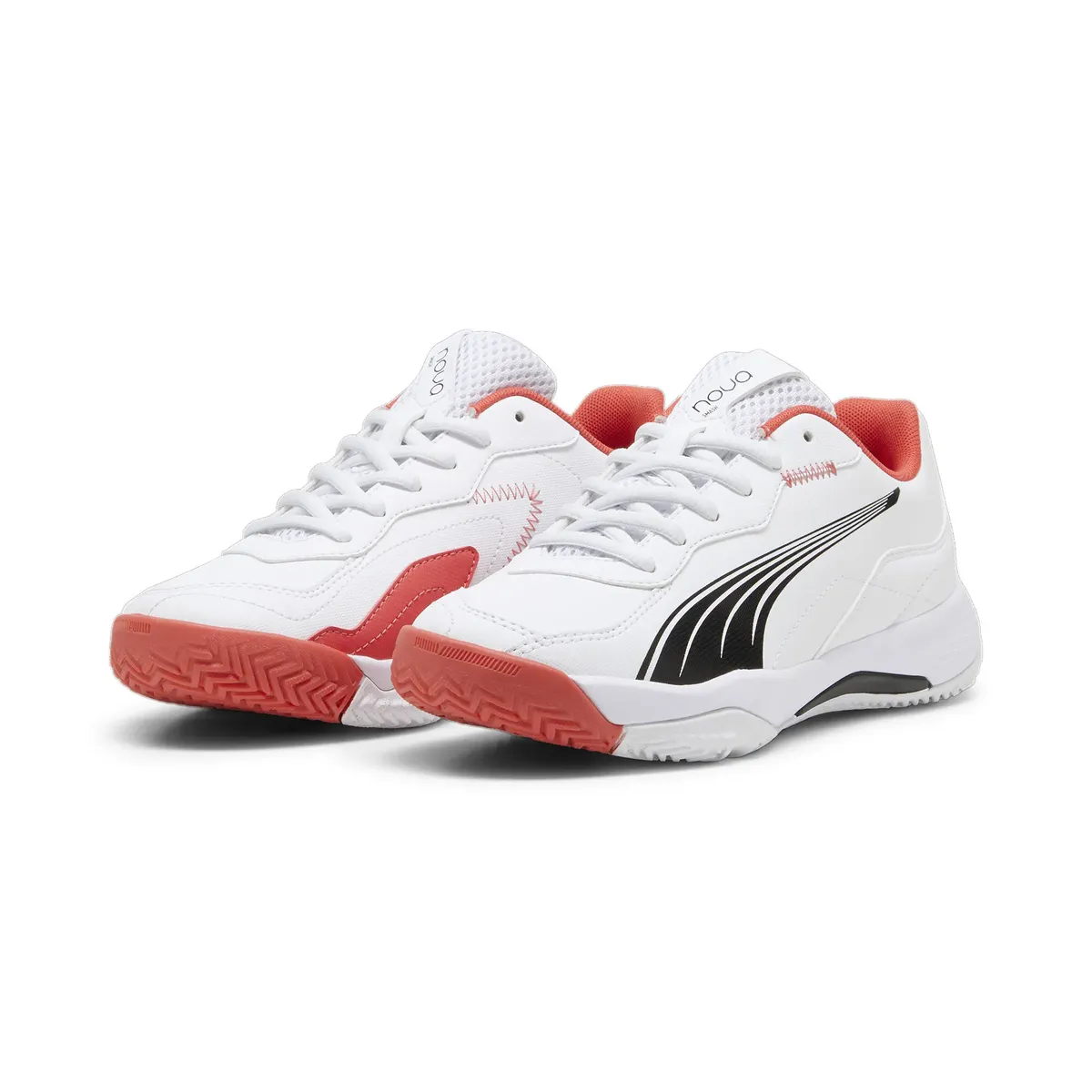 

Кроссовки PUMA "NOVA Smash Padel Shoes Youth", цвет White Black Active Red