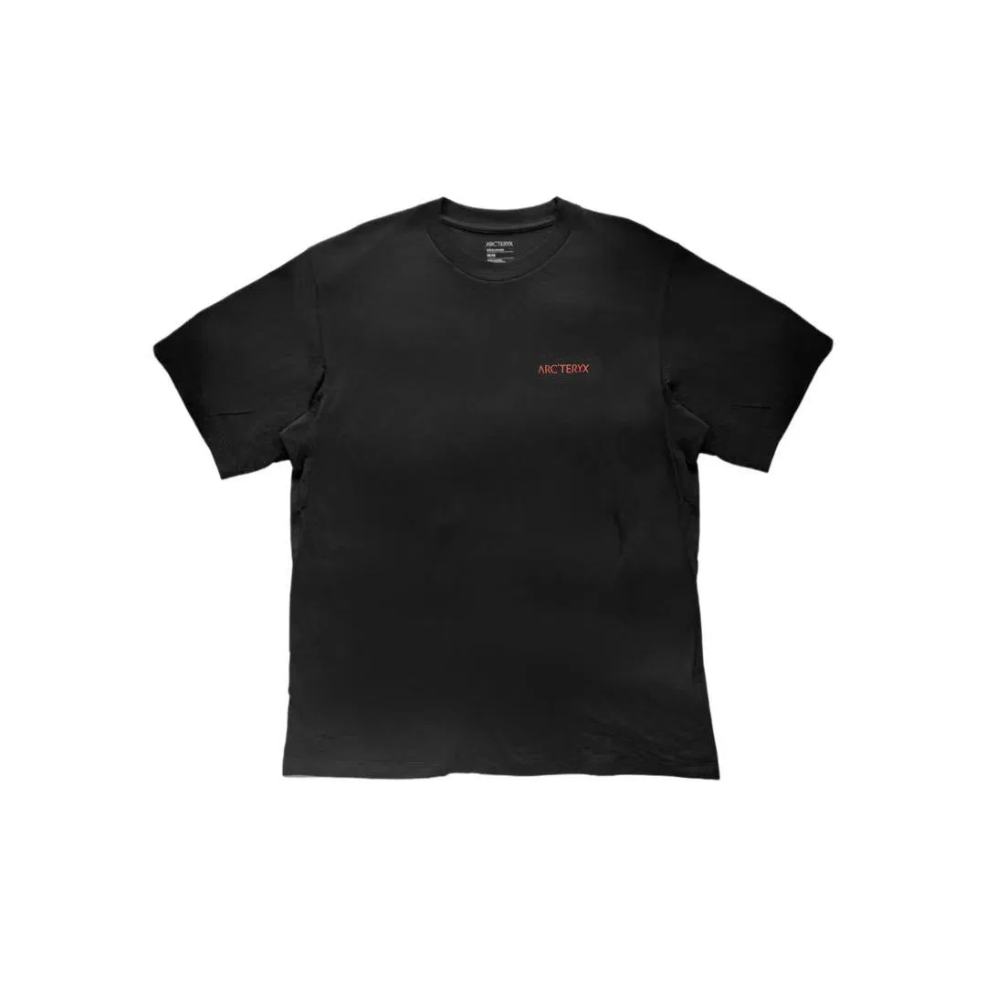 Футболка хлопковая Arcteryx Black/Dynasty Red — фото 4