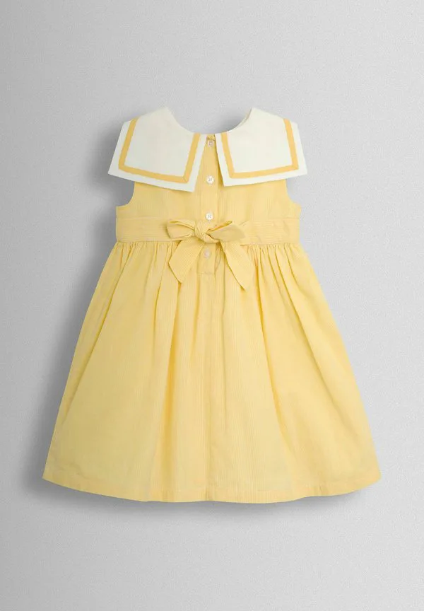 Платье-Комбинезон в морскую полоску стандартного кроя Jojo Maman Bébé, Light Yellow — фото 2