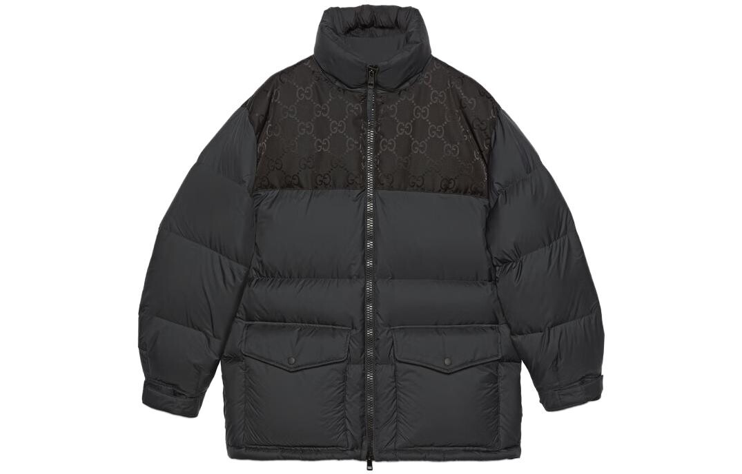 Куртка мужская Gucci Zip-Up Puffer, черная — фото 2