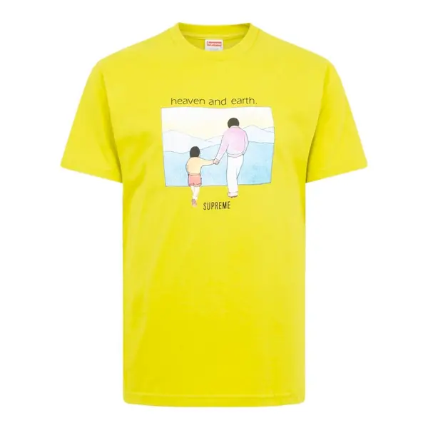 

Футболка heaven and earth tee fw19 'yellow' Supreme, желтый