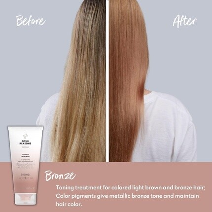 FOUR REASONS Color Mask Bronze Toning Treatment Цветной кондиционер, 6,76 жидких унций — фото 3
