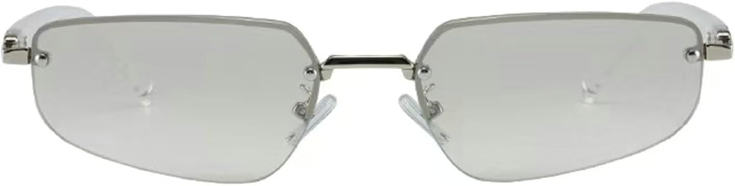 

Ретро металлические солнцезащитные очки «кошачий глаз», модные безободковые солнцезащитные очки с градиентным переходом цвета, защита от УФ-излучения UV400, трендовые женские солнцезащитные очки mincl, Silver