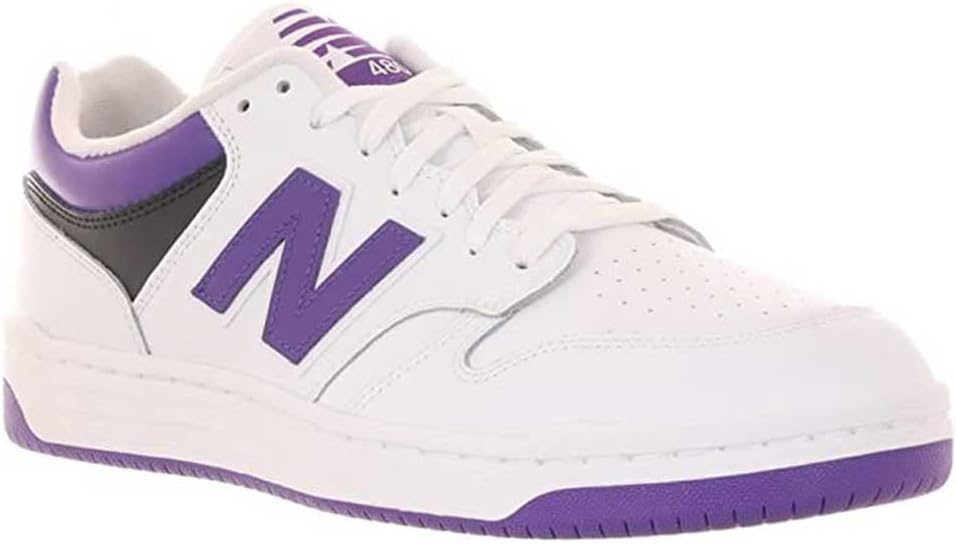 Кроссовки New Balance Unisex-Adult 480 V1, White/Prism Purple/Black — фото 3