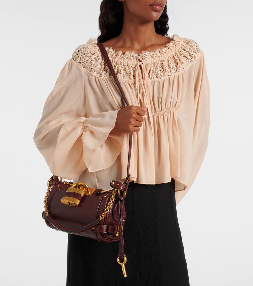 Маленькая кожаная сумка через плечо Paddington Chloé, Crafty Brown — фото 2
