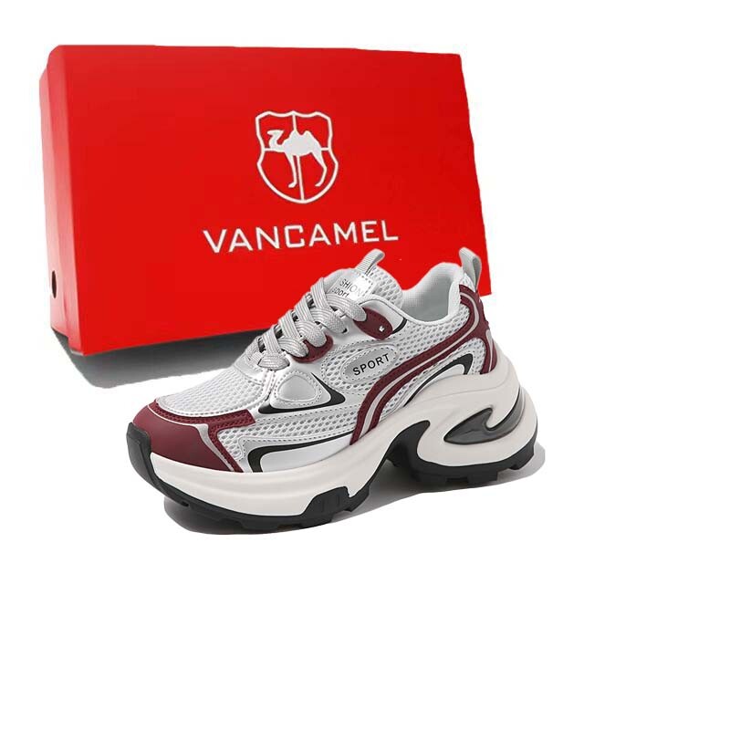 

Кроссовки женские толстые низкие Vancamel, красный