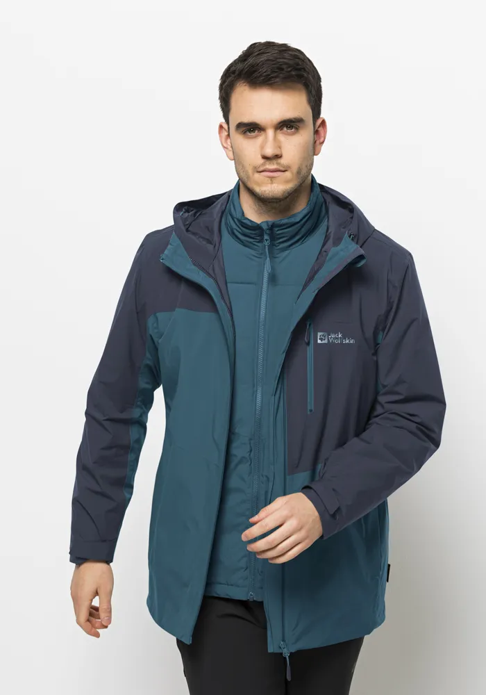 

Функциональная куртка 3-в-1 Jack Wolfskin "FELDBERG 3IN1 JKT M" (2 шт.), с капюшоном, синий