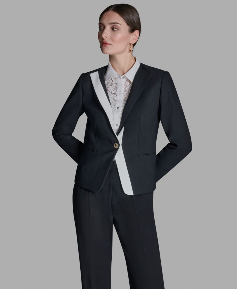 

Женская куртка с длинными рукавами и одной пуговицей BCBG, Black