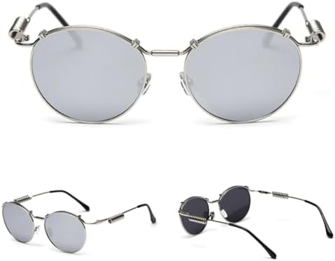 

Поляризованные круглые солнцезащитные очки для женщин в стиле панк, весенние винтажные солнцезащитные очки для мужчин, солнцезащитные очки с защитой от УФ-излучения UV400 MTZJH, C8