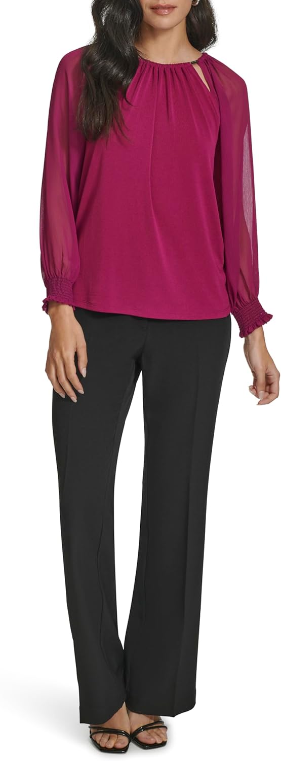 

Женская блузка Calvin Klein Mix Media Knit Longlseeve, Jewel
