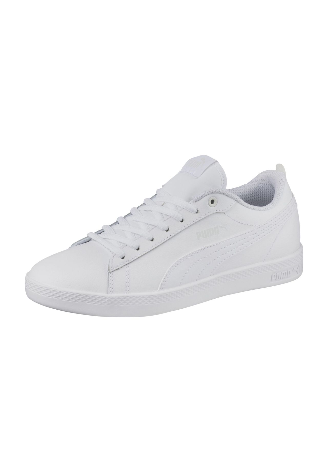 

Кроссовки Smash v2, дышащие, кожаные, женские PUMA, цвет Puma White Puma