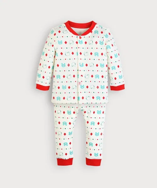 Комплект пижамы Holiday Mini Bear с длинным рукавом и брюками, moimoln, красный