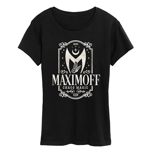 

Футболка Women's the scarlet witch maximoff chaos magic distressed graphic Marvel, Black, Черный, Футболка Women's the scarlet witch maximoff chaos magic distressed graphic Marvel, Black