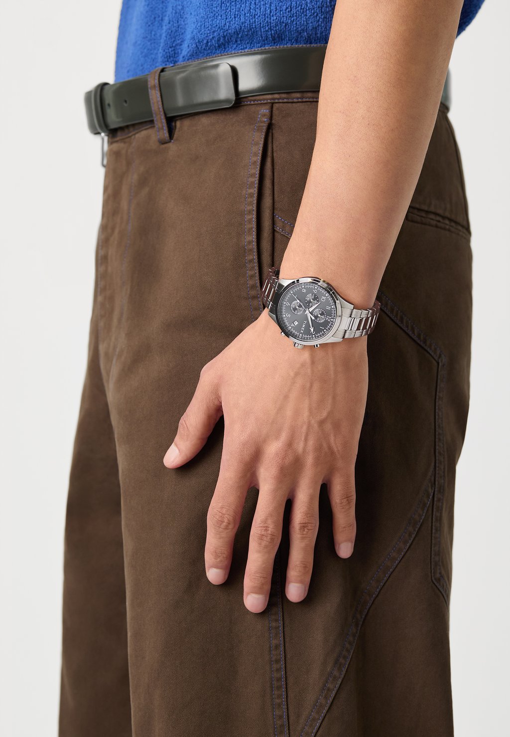

Часы с хронографом MEN'S DRESS Timex, серебряный