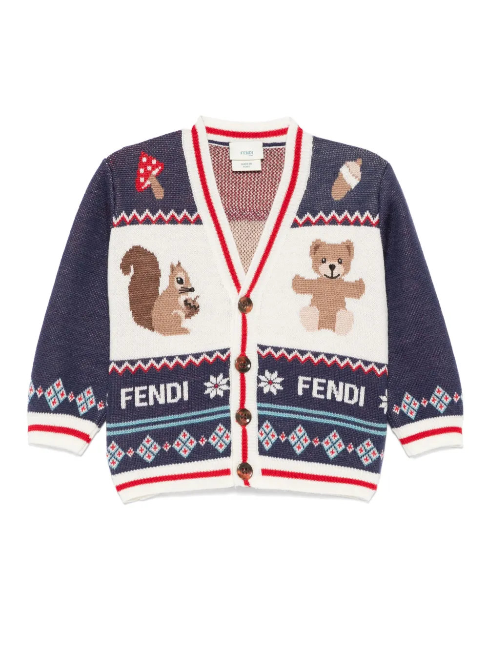 

Кардиган с логотипом FENDI KIDS, синий