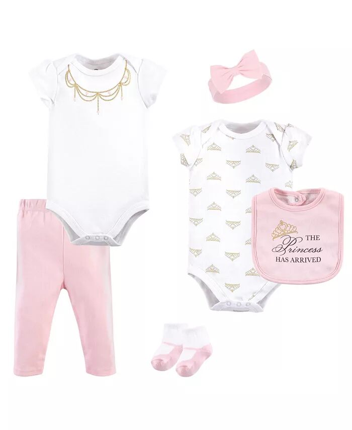 

Комплект из 6 предметов Baby Girls Treasure Baby Layette, праздничное платье Little Treasure, белый