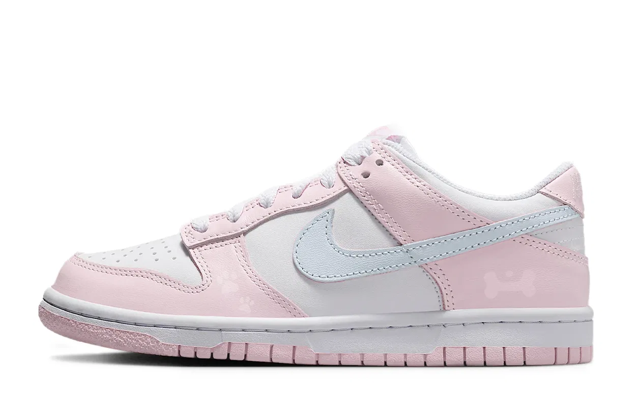 Кроссовки для скейтбординга Dunk Sea Salt Is Lush Abrasion Resistant Low top Kids' Skateboarding Shoes розовый синий Nike, Pink Blue