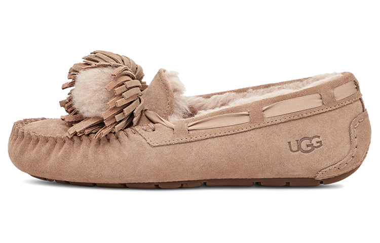 Тапочки (WMNS) UGG Dakota Bow Pom 'Beachwood' 1124031-BCHW, бежевый — фото 2