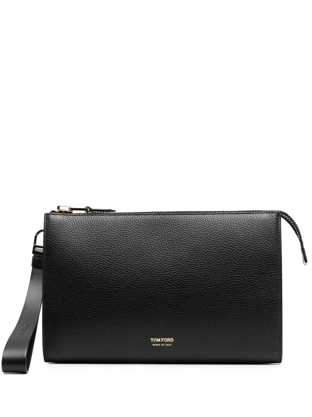

Клатч из зернистой кожи TOM FORD, черный