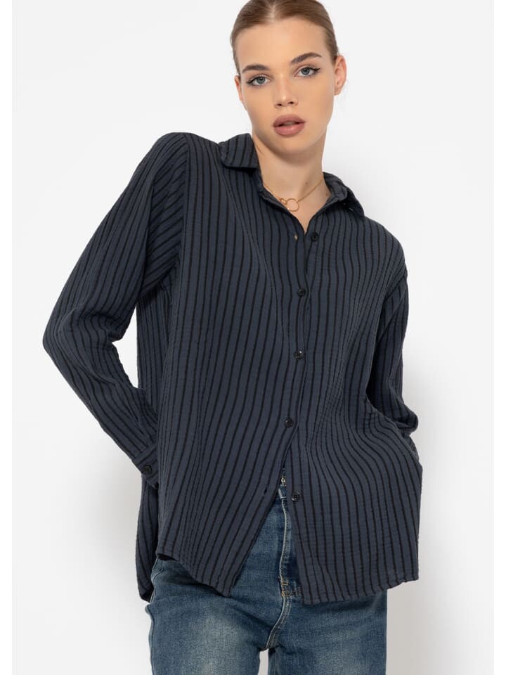 

Блуза SASSYCLASSY Oversize Musselin Bluse, антрацит