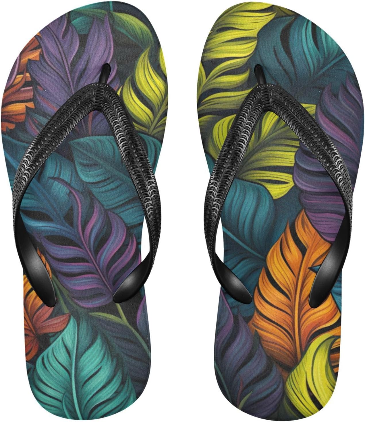 

Женские и мужские летние пляжные шлепанцы Palm Leaf с тропическим дизайном, для душа Kfbe