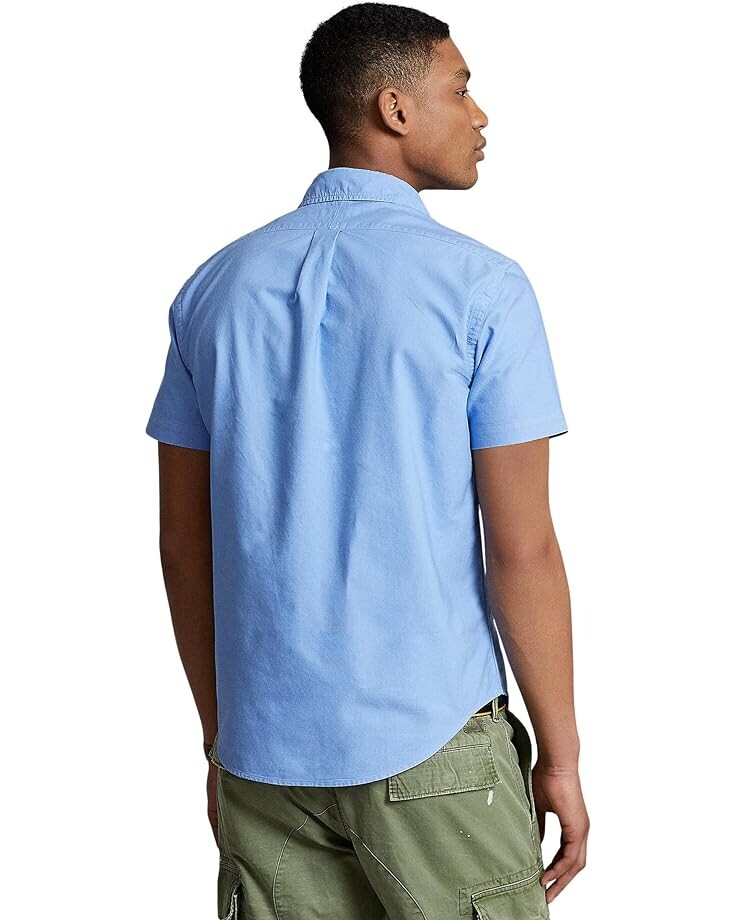 

Рубашка Polo Ralph Lauren Garment-Dyed Oxford Shirt, цвет Harbor Island Blue