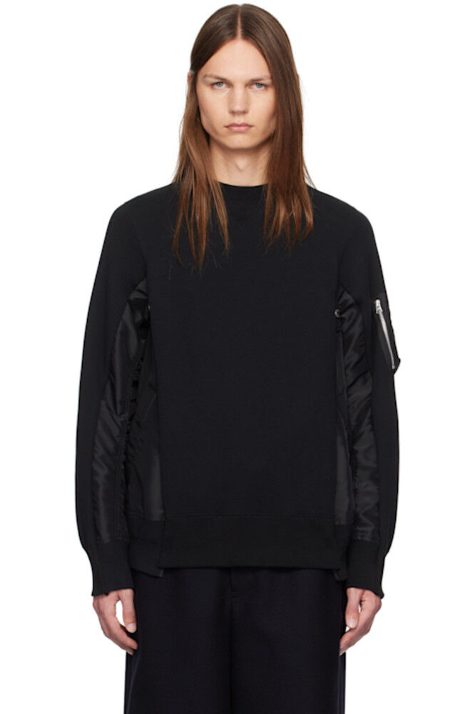 

Черная толстовка со вставками sacai