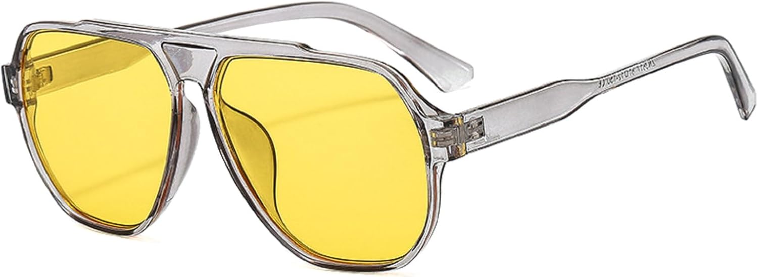 

Солнцезащитные очки Melrose Fashion Unique Square Oversized для женщин в стиле ретро с защитой от УФ-излучения UV400, для мужчин в тренде, в стиле панк, модель 3617, Grey Yellow