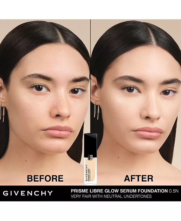 Prisme libre сыворотка для сияния, размывающая и увлажняющая основа, 1 унция. Givenchy, 0.5n very fair with neutral undertones — фото 2