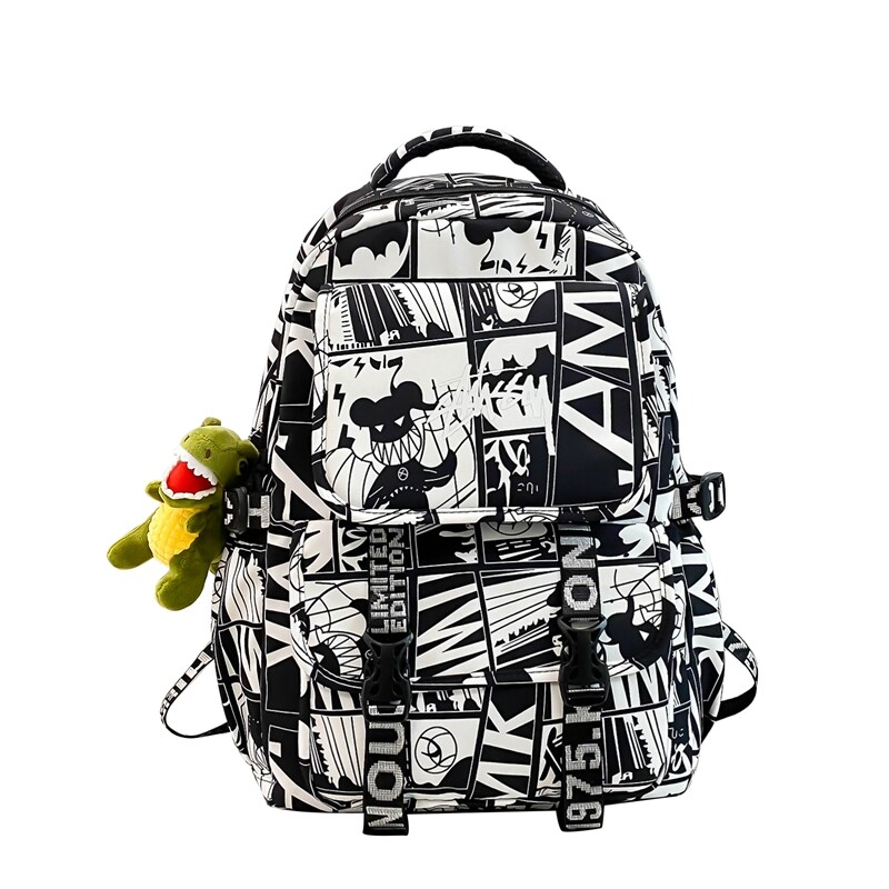 

Рюкзак унисекс Deli Bear, Красочные граффити с подвеской