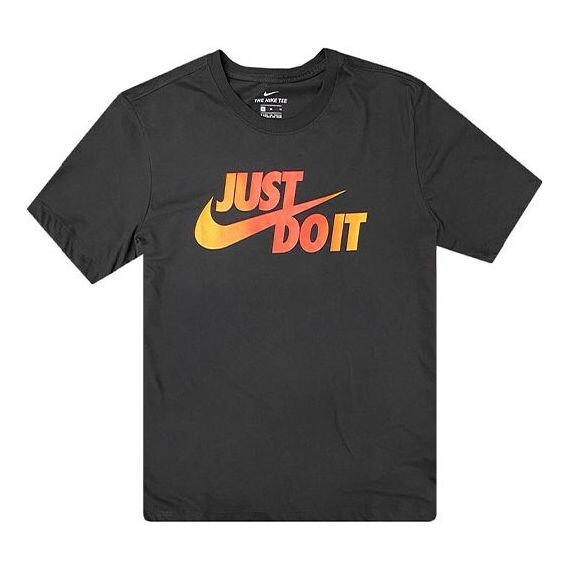 

Футболка logo crewneck pullover short sleeve men's black Nike, черный