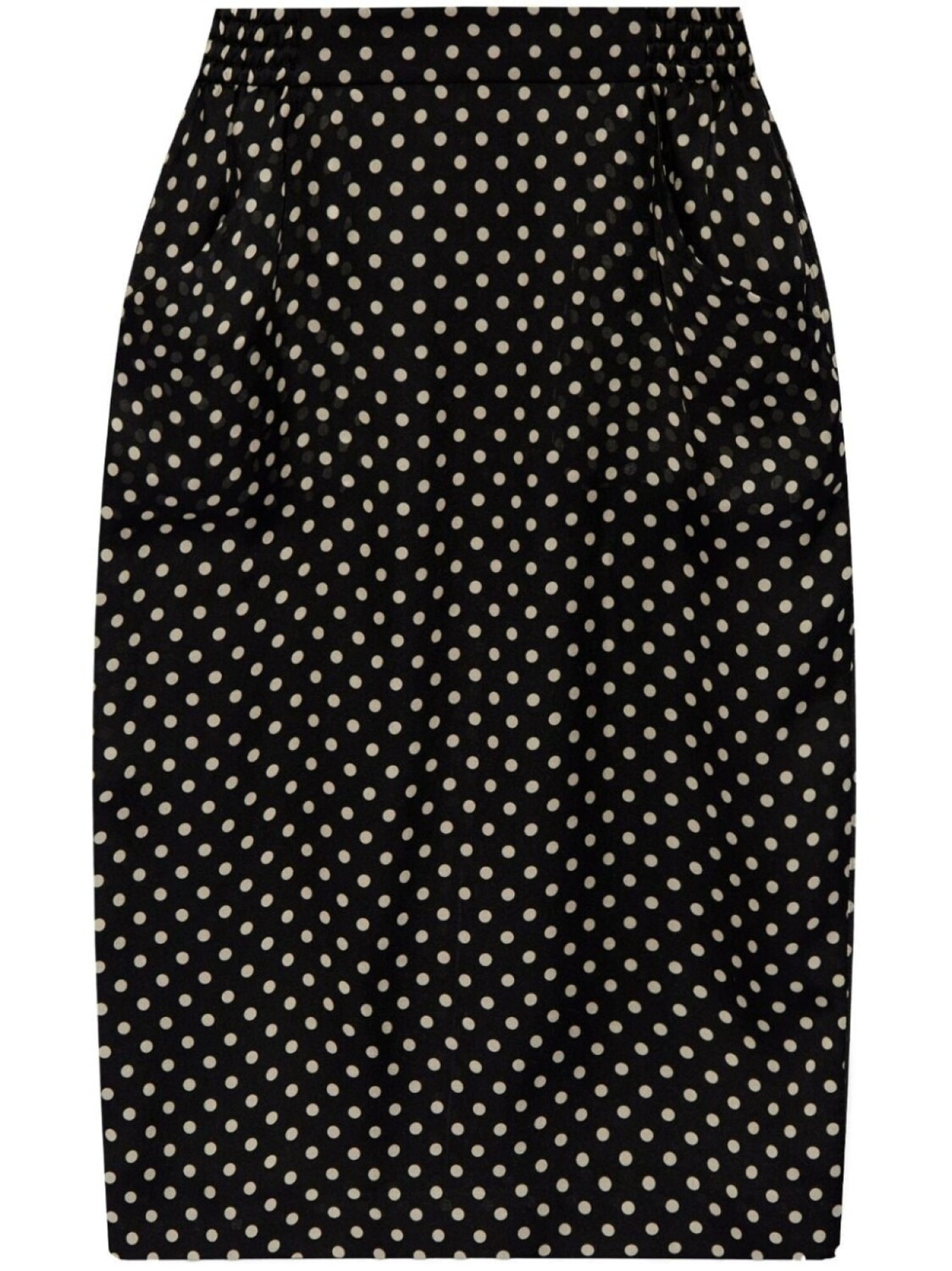 

Шелковая юбка в горох Saint Laurent, черный