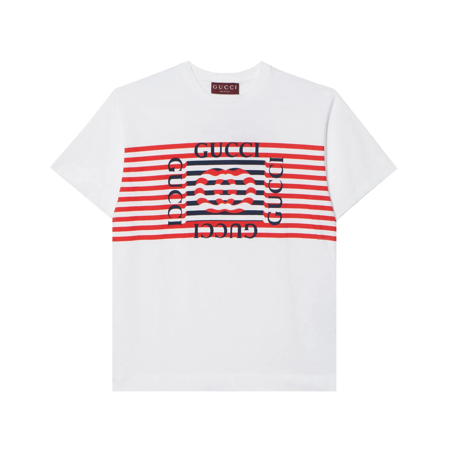 Футболка GUCCI Regular, классический крой, белый