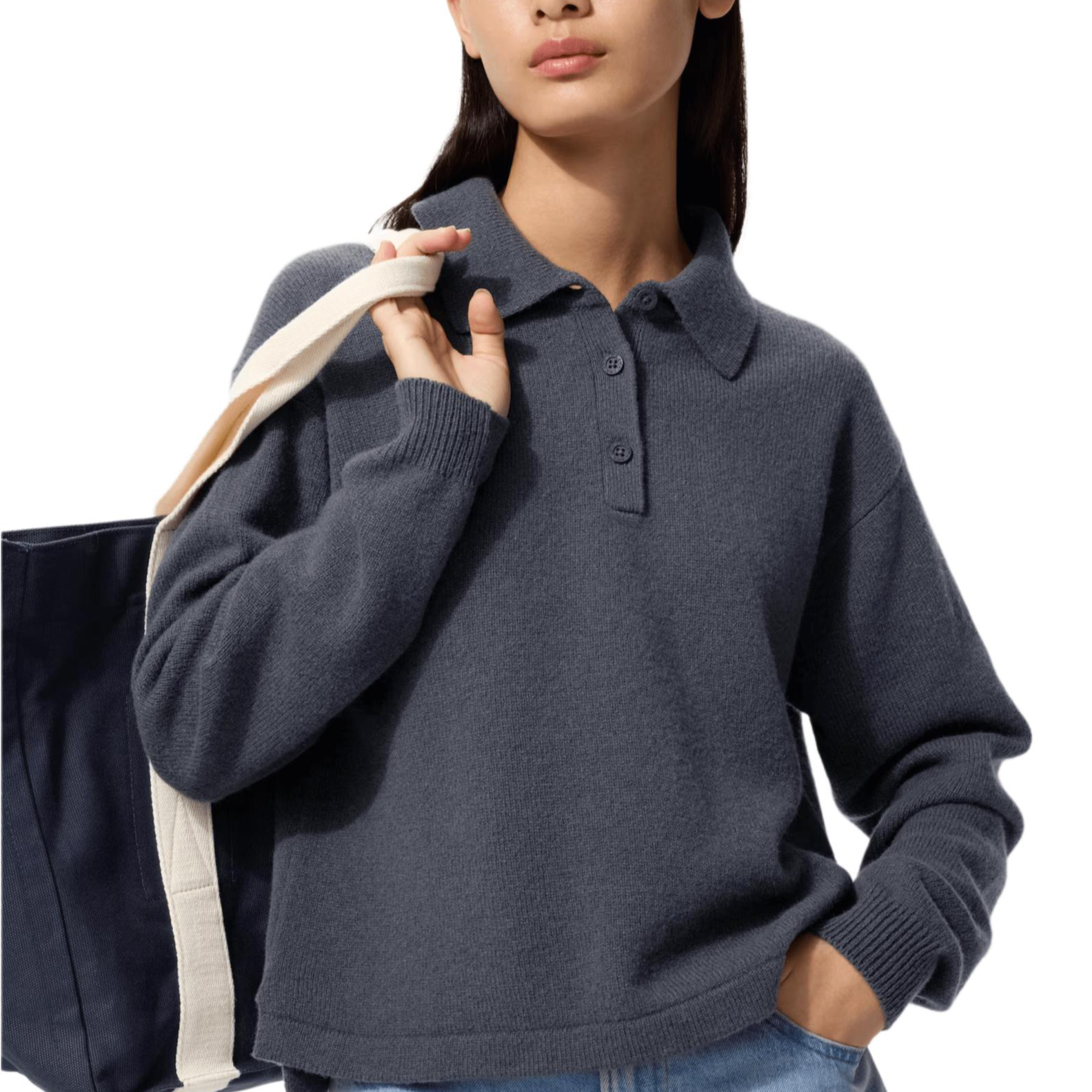 

Джемпер JW Anderson JW Anderson Collaboration FW25 женский UNIQLO, темно-серый