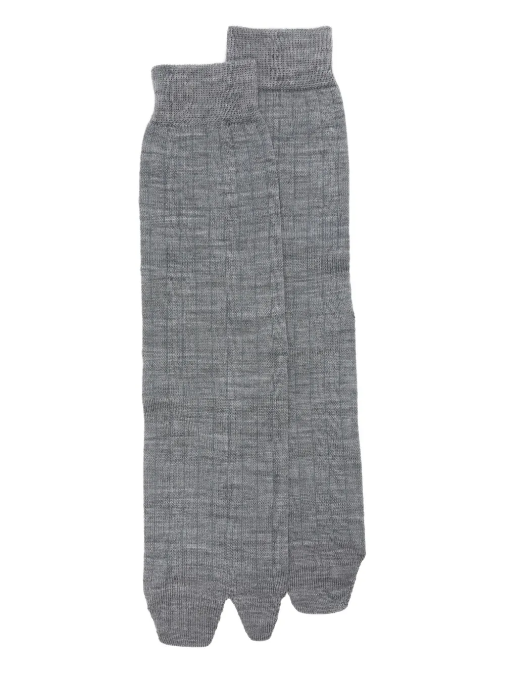 

Шерстяные носки в рубчик MAISON MARGIELA, серый