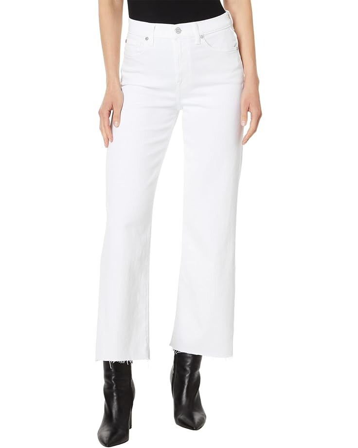

Брюки 7 For All Mankind Cropped Alexa W/ Cut Hem, белый