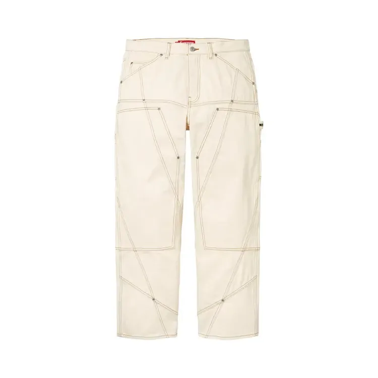 Джинсы Supreme Contrast Stitch Double Knee Painter Jean 'Natural', кремовый