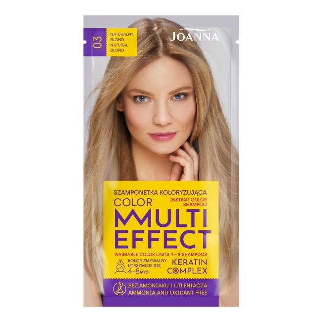 

Многоцветный шампунь для окрашивания волос Joanna, цвет 03 natural blonde, 35 гр