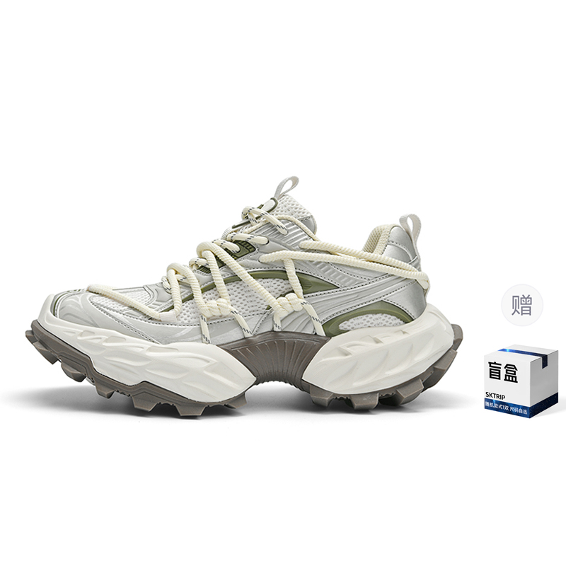 

Мужские кроссовки Tantoo Pro с амортизацией, износостойкими, дышащими и низким верхом, массивные SK.TRIP, Sea Foam Green+Random Style