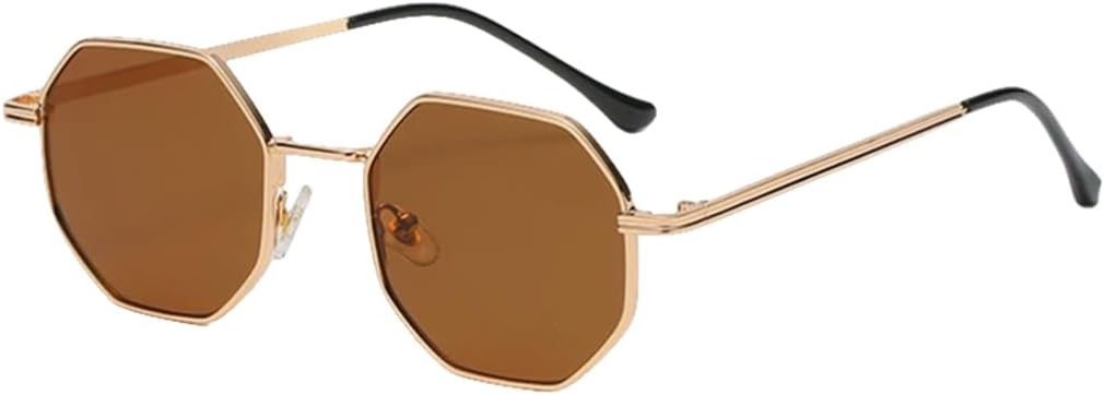 

Женские солнцезащитные очки, металлические солнцезащитные очки в винтажной оправе, мужские роскошные солнцезащитные очки с защитой от УФ-излучения UV400 TOIPASTN, Tea