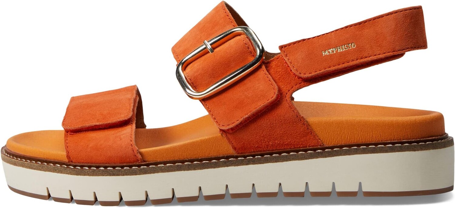 Сандалии на плоской подошве Belona Mephisto, цвет Burnt Orange Velcalf Premium — фото 4