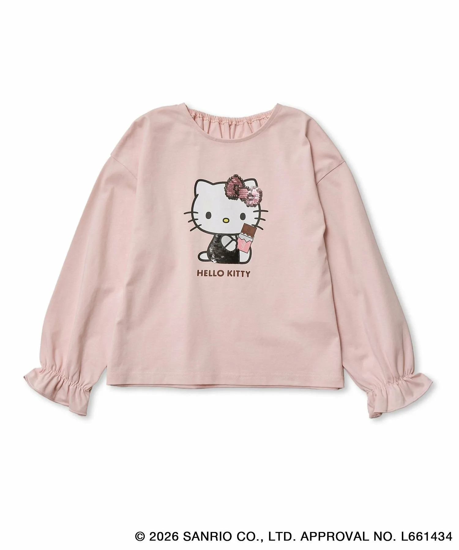 Футболка с длинными рукавами и пайетками ROPE' PICNIC KIDS, Pink (63)