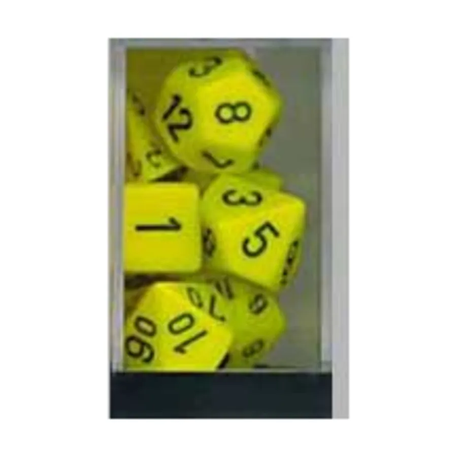 

Поли-набор Желтый с черным (7), Dice - Opaque - Poly Sets (Chessex)