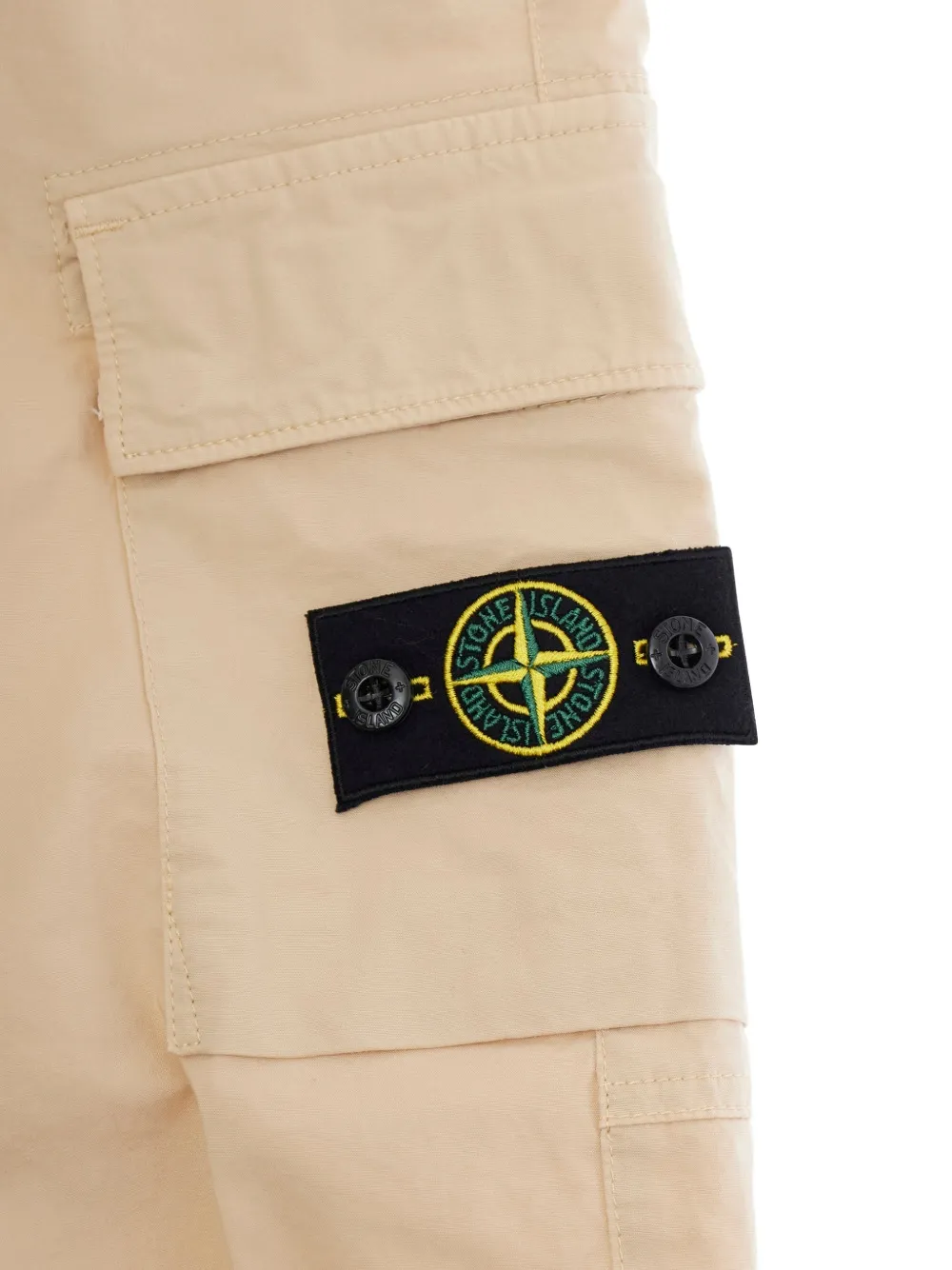 Карго-брюки с нашивкой-логотипом Stone Island Junior, нейтральный — фото 3